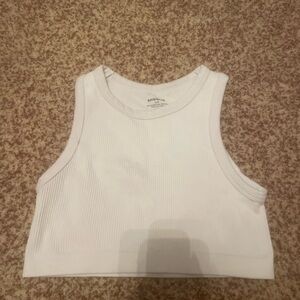high neck cropped tank top